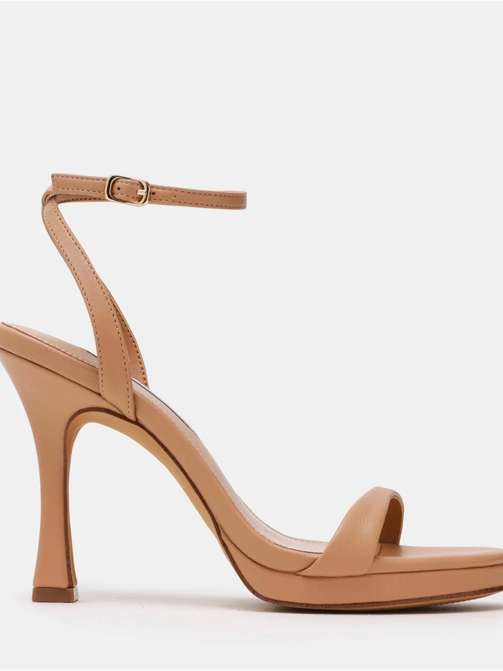Women's Beige leather Ankle-Strap High Heel Sandals by Steve Madden size 9.5